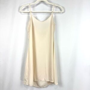 Saloni Women’s Sz 0 Nude Tan Intimate Night Mini Chemise Slip Dress Sleepwear